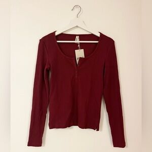 NWT PACT Ribbed Henley